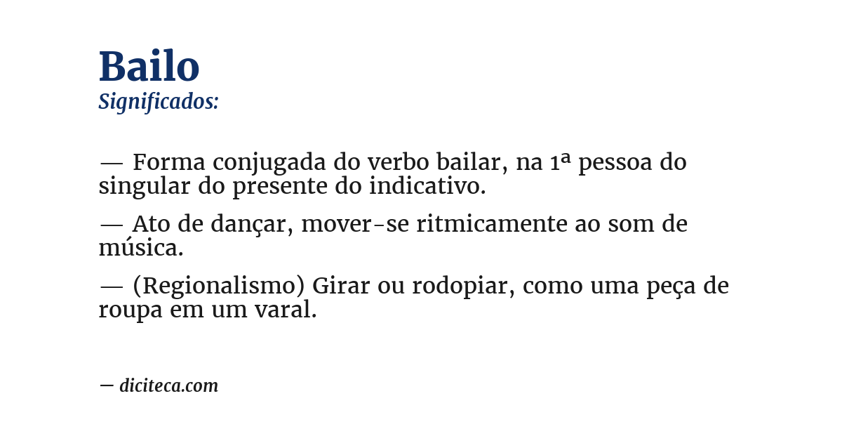 Significado de bailo