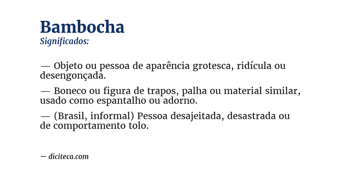 Significado de bambocha