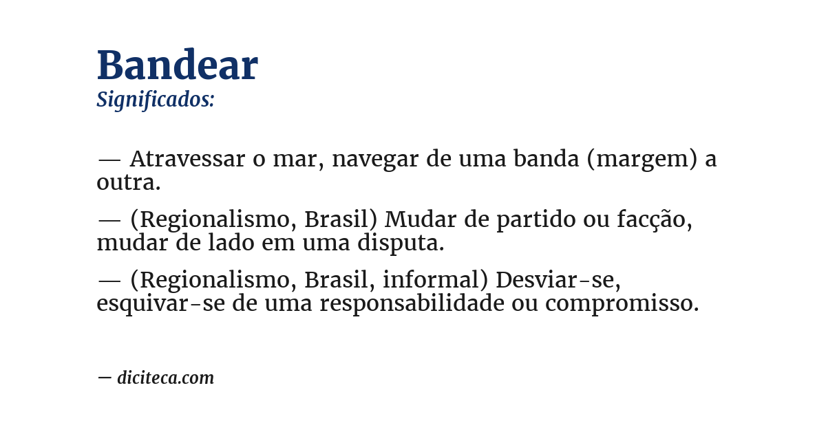 Significado de bandear