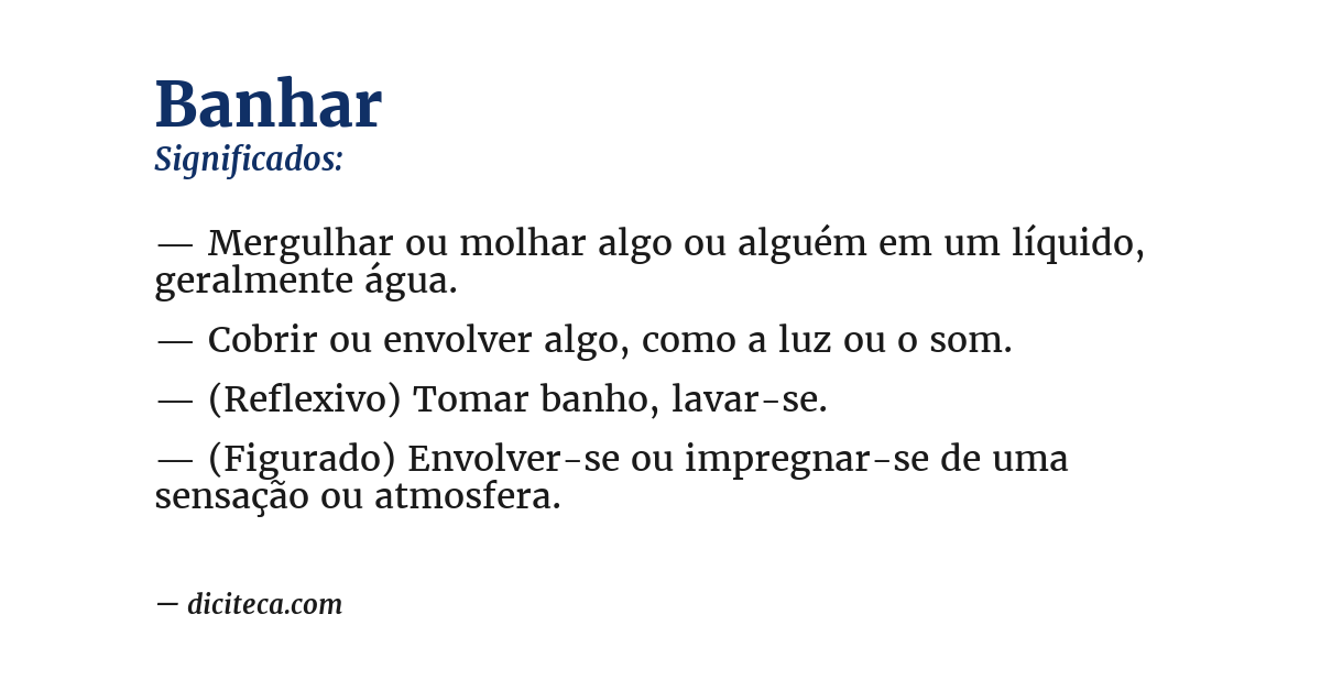 Significado de banhar