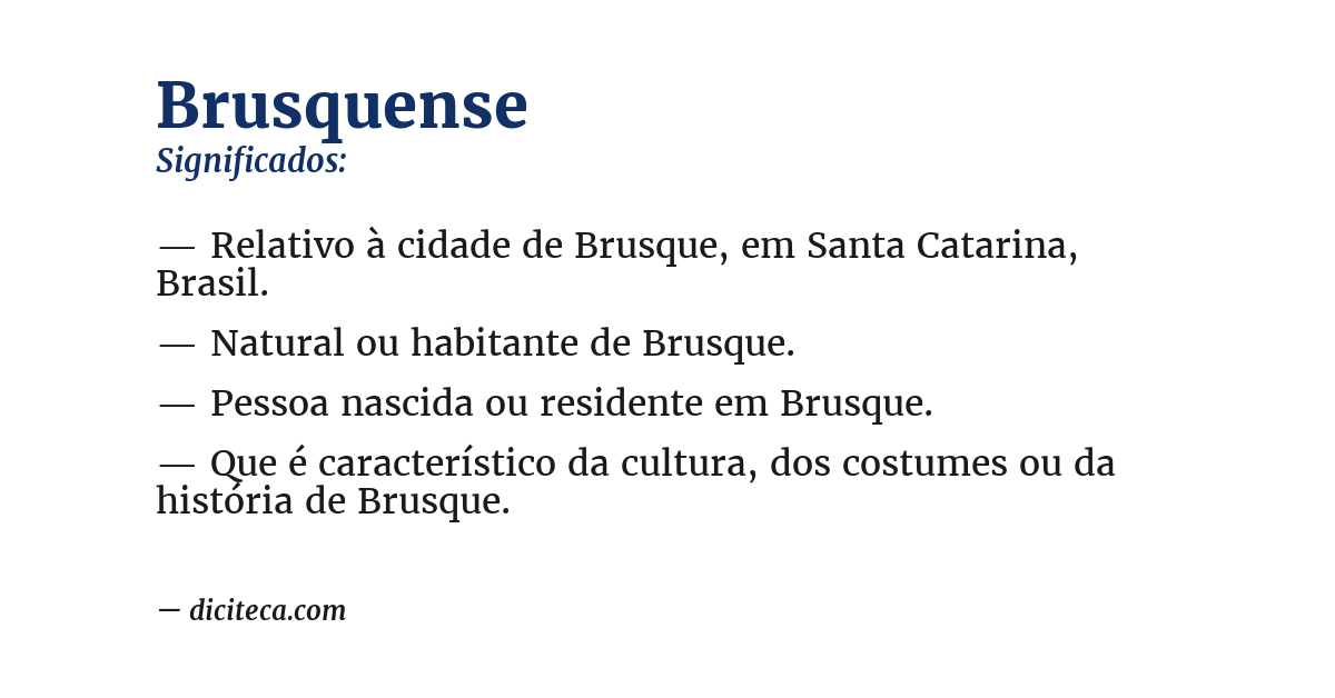 Significado de brusquense
