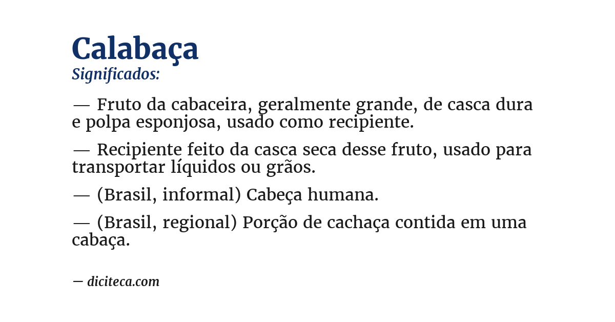 Significado de calabaça