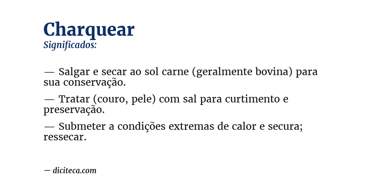 Significado de charquear