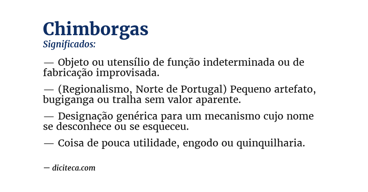 Significado de chimborgas