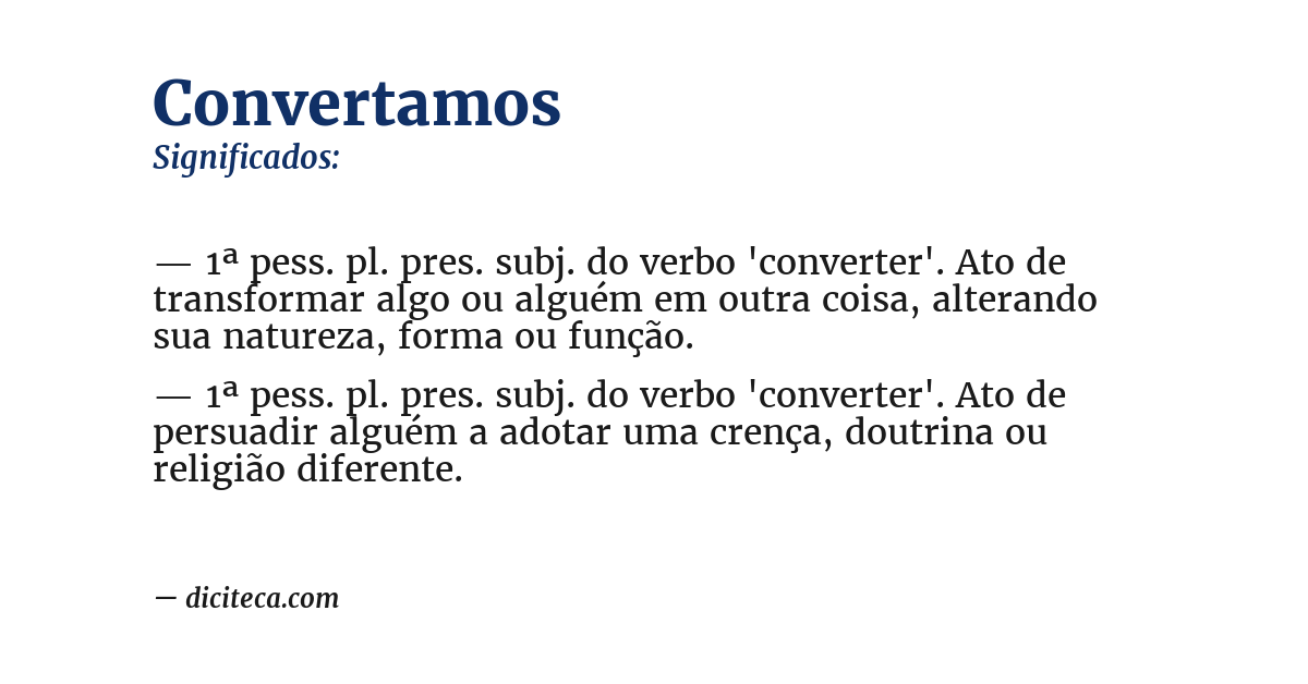 Significado de convertamos