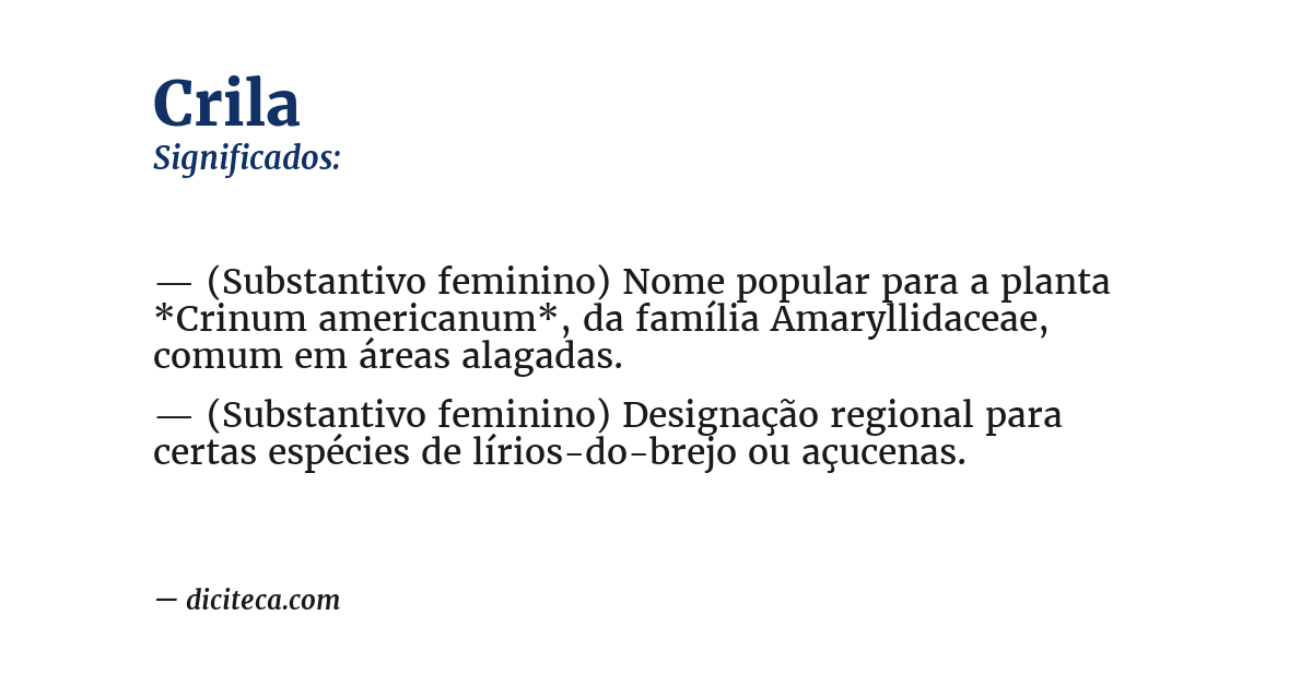 Significado de crila