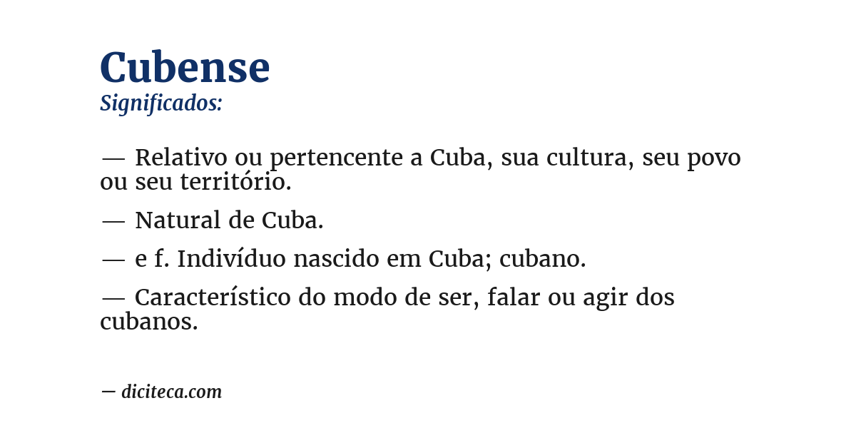 Significado de cubense