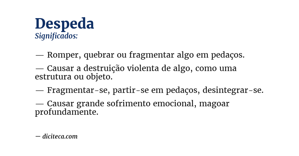 Significado de despeda