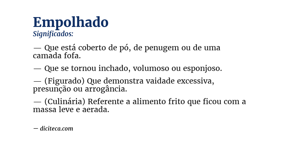 Significado de empolhado