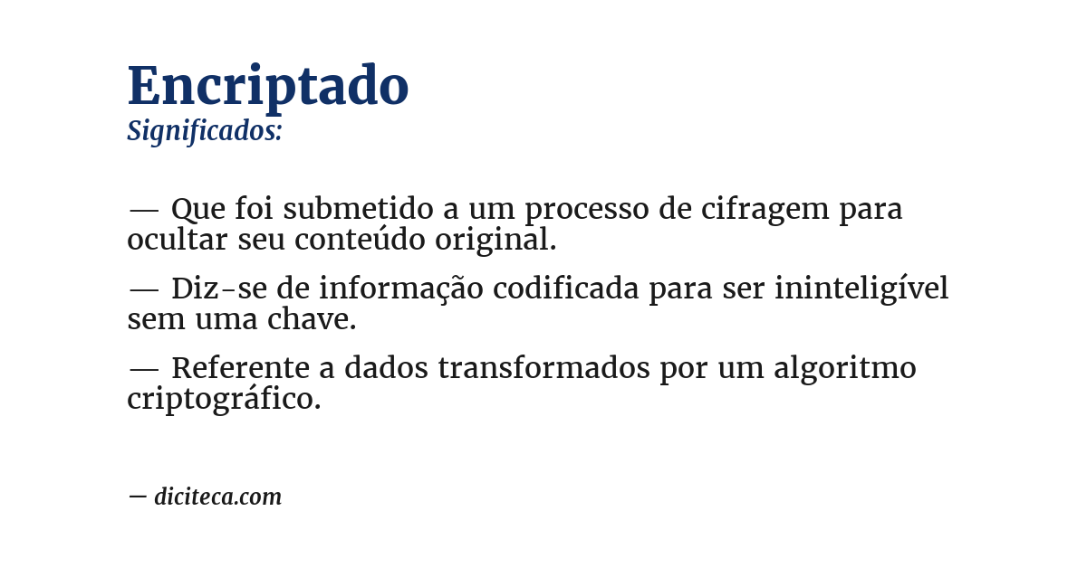 Significado de encriptado