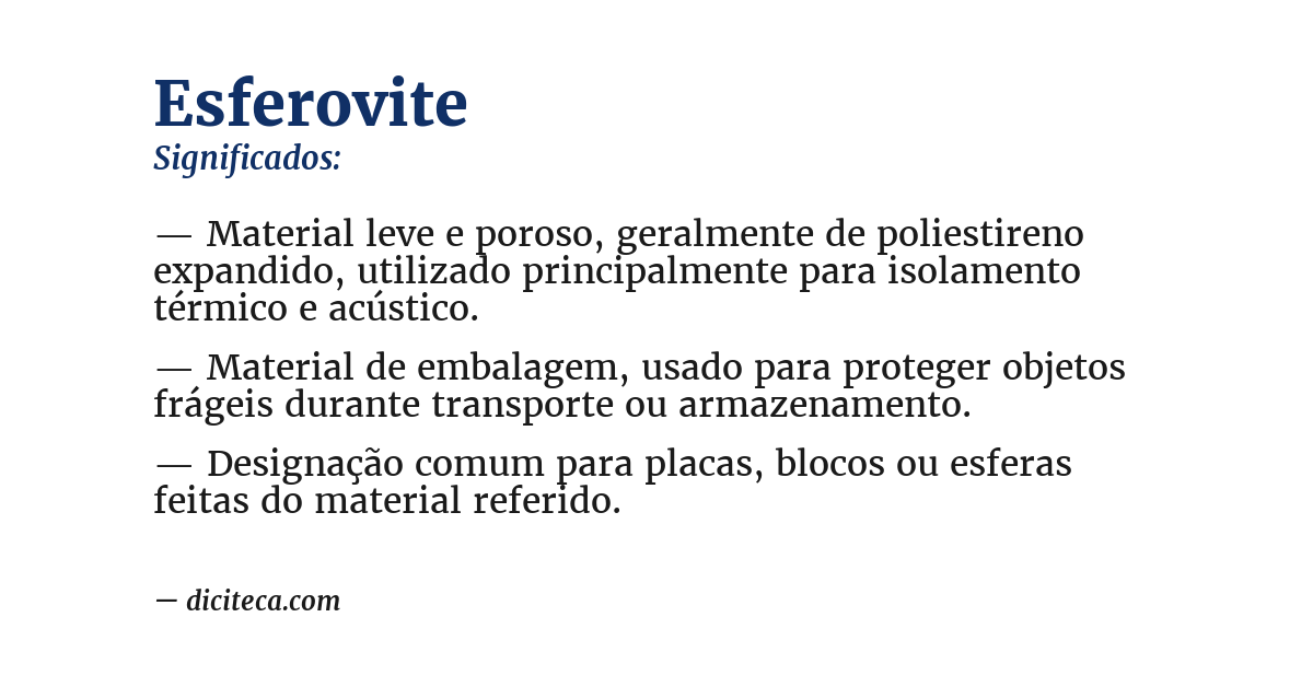 Significado de esferovite