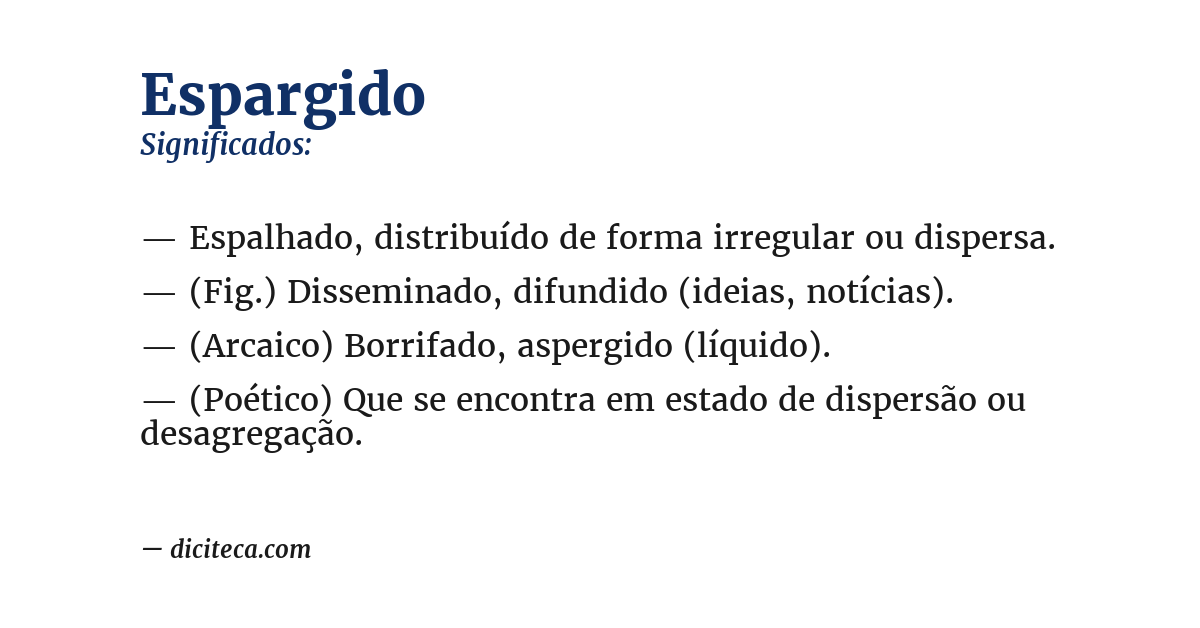 Significado de espargido
