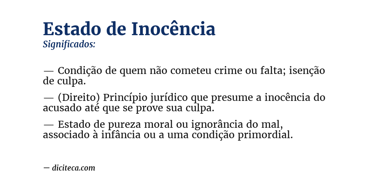 Significado de estado de inocência