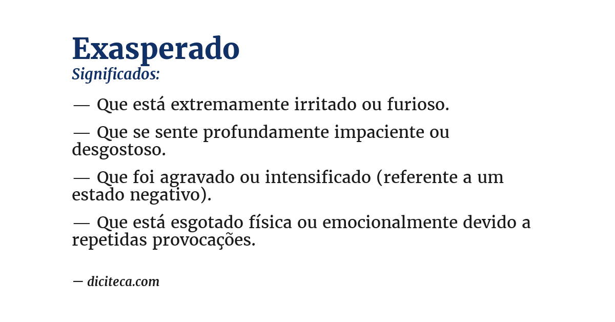Significado de exasperado