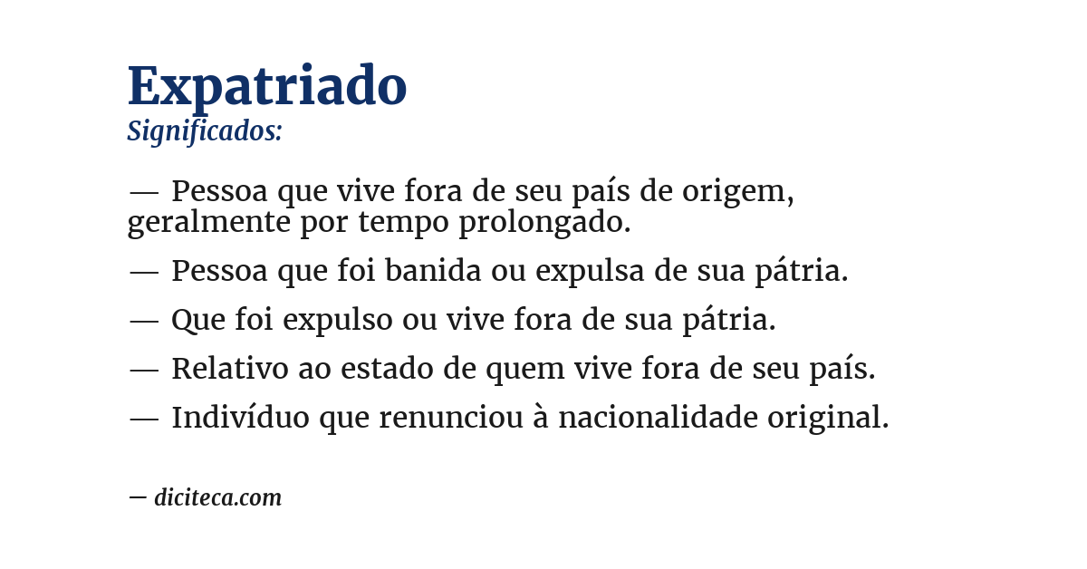 Significado de expatriado