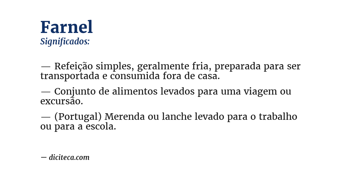 Significado de farnel