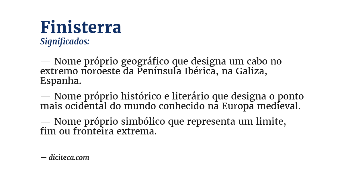Significado de finisterra