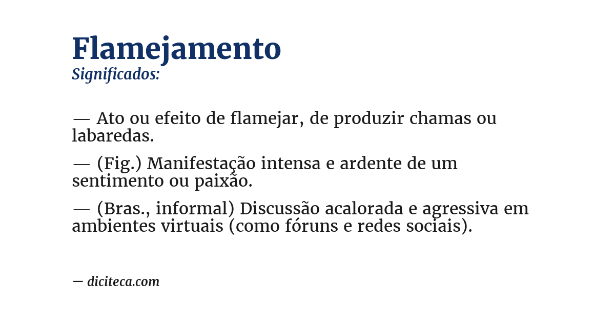 Significado de flamejamento