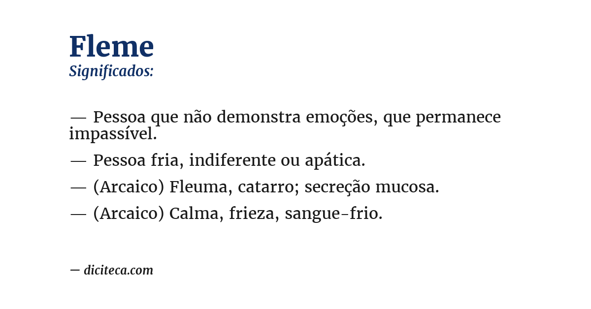 Significado de fleme
