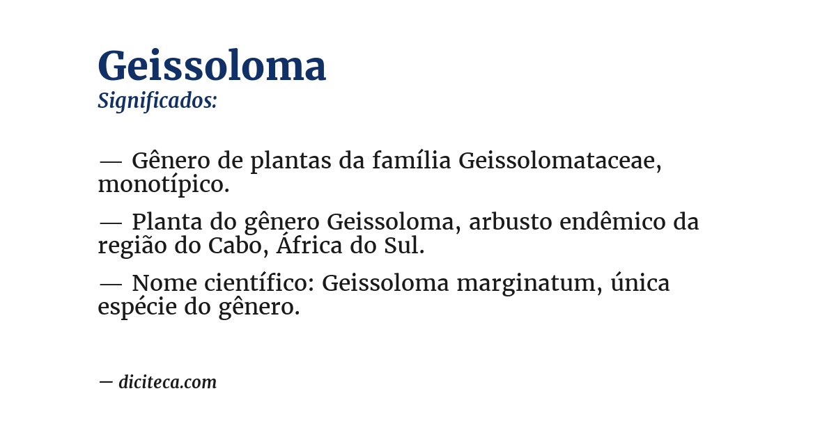 Significado de geissoloma