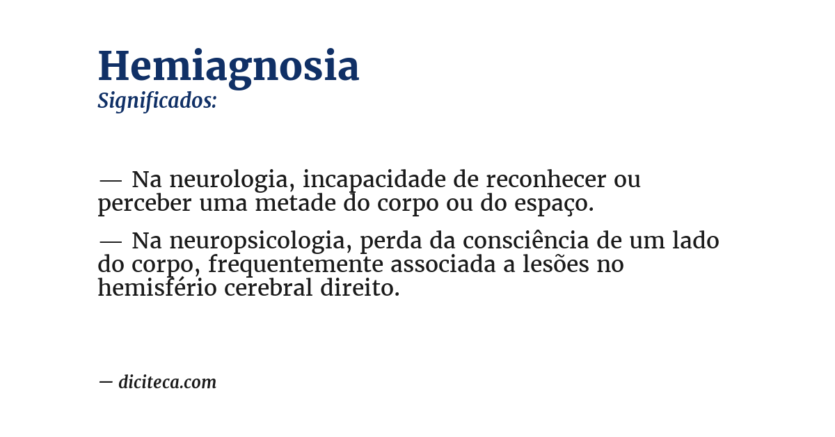 Significado de hemiagnosia