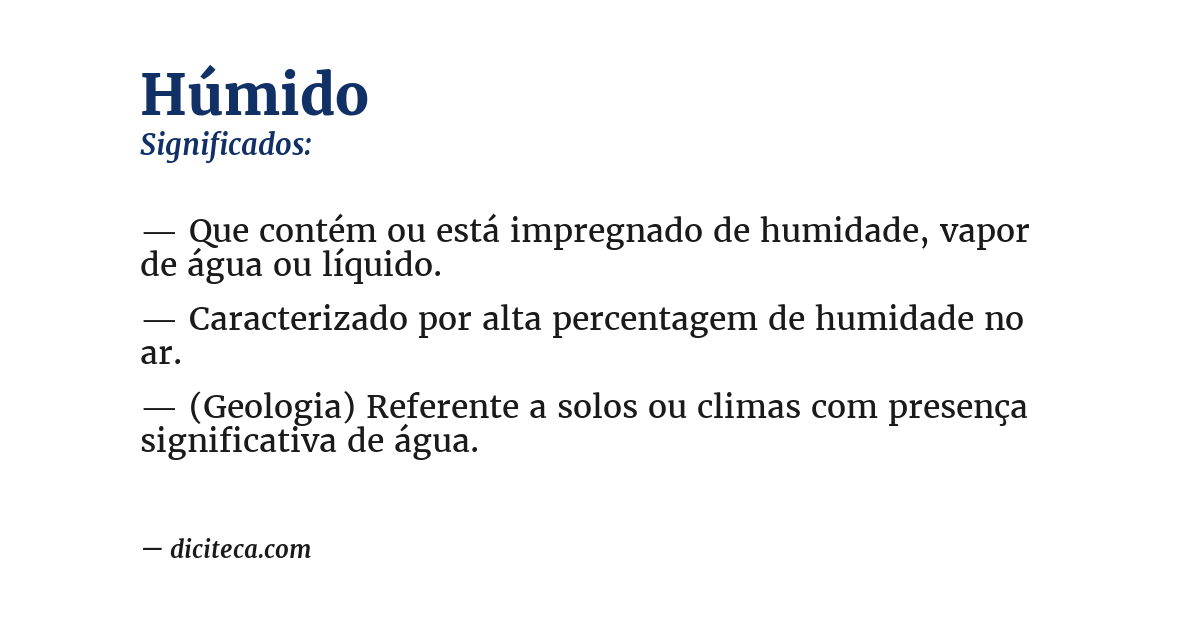 Significado de húmido