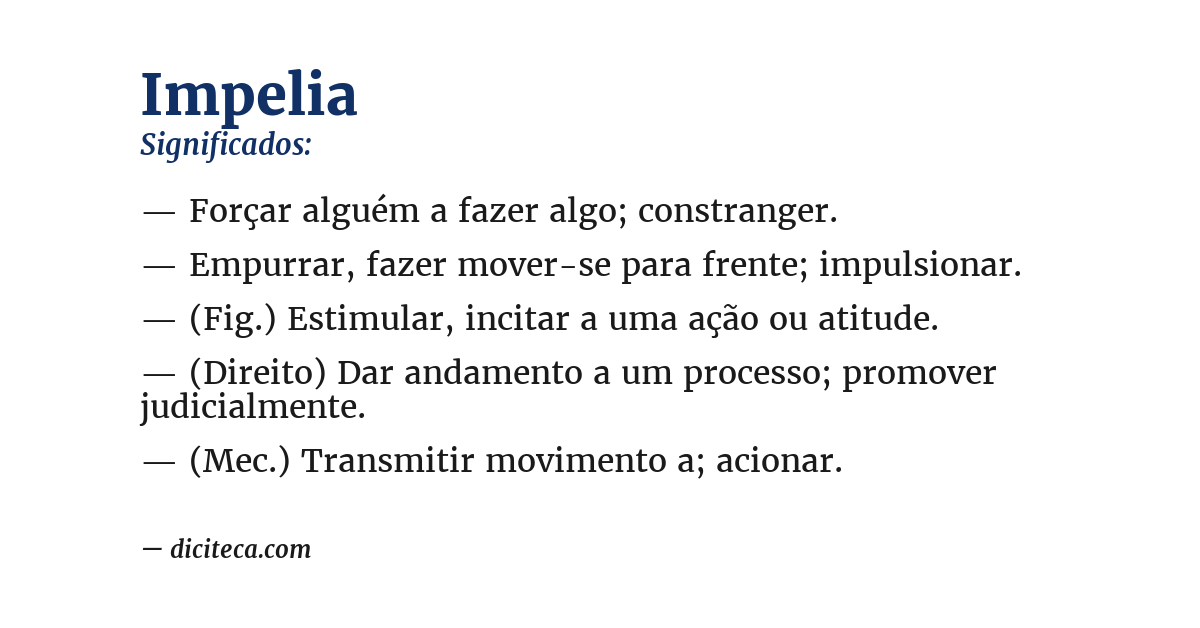 Significado de impelia