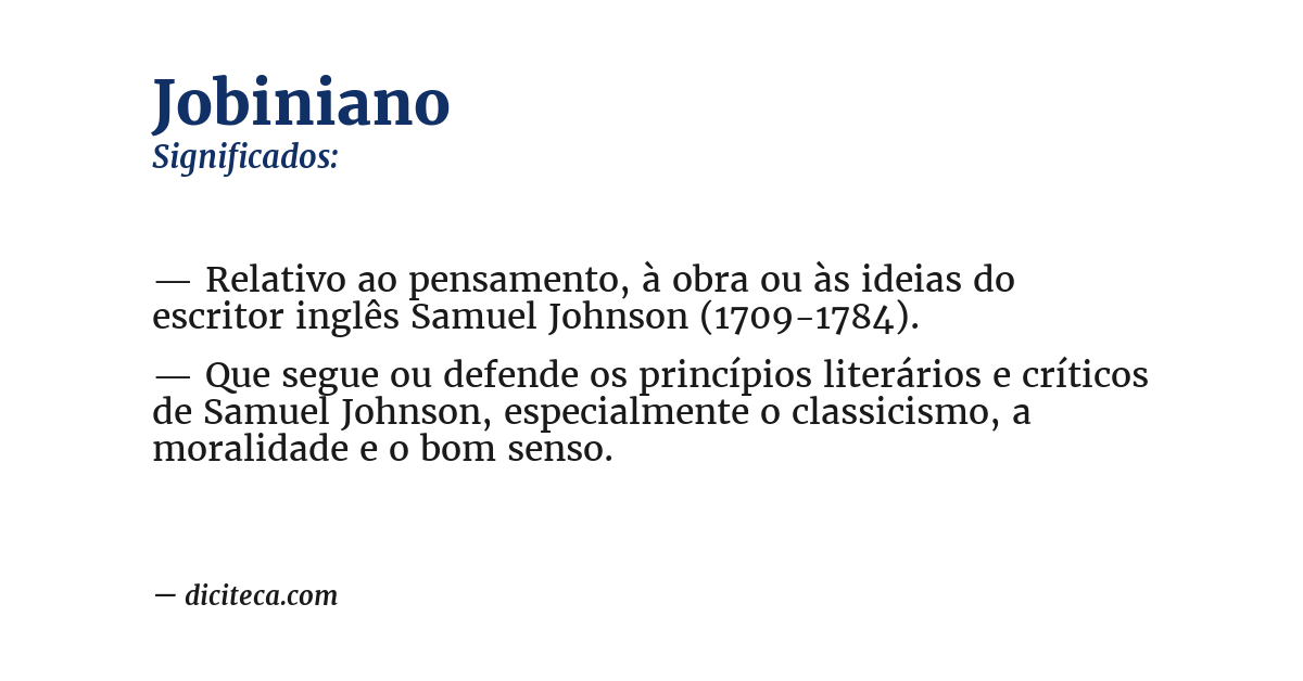 Significado de jobiniano