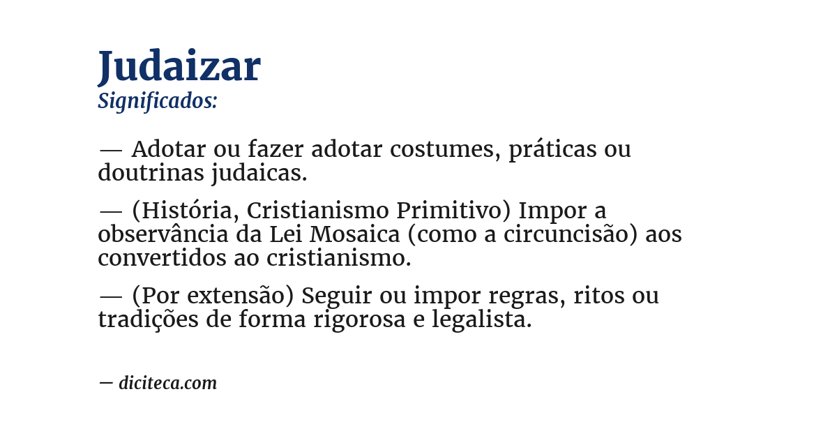 Significado de judaizar
