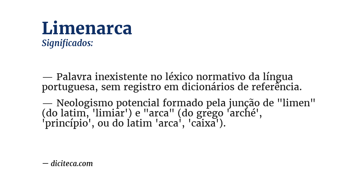 Significado de limenarca