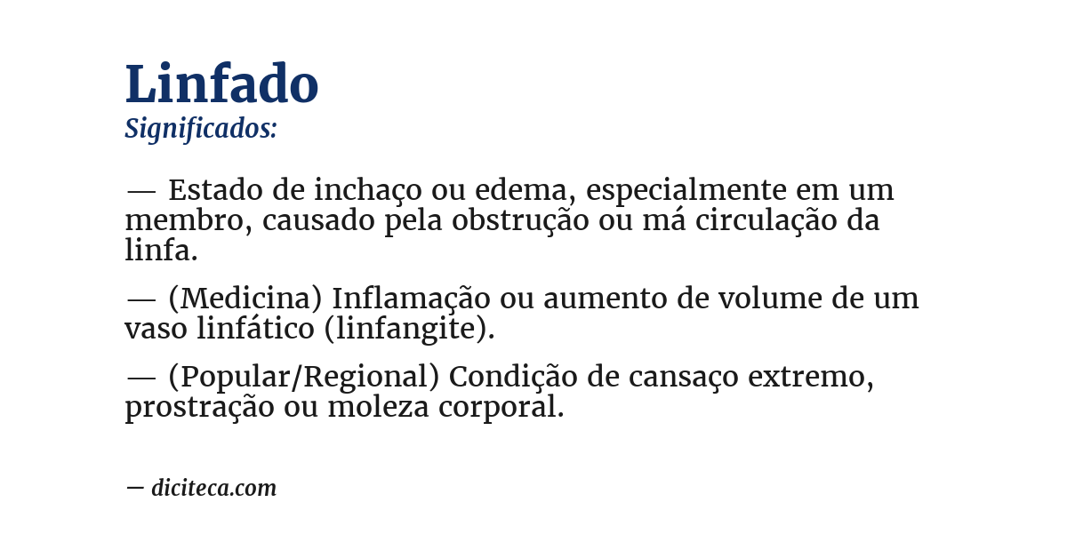 Significado de linfado