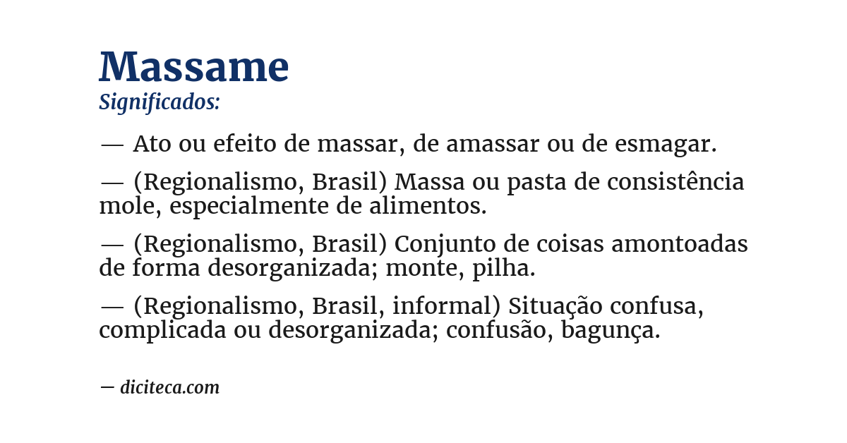 Significado de massame