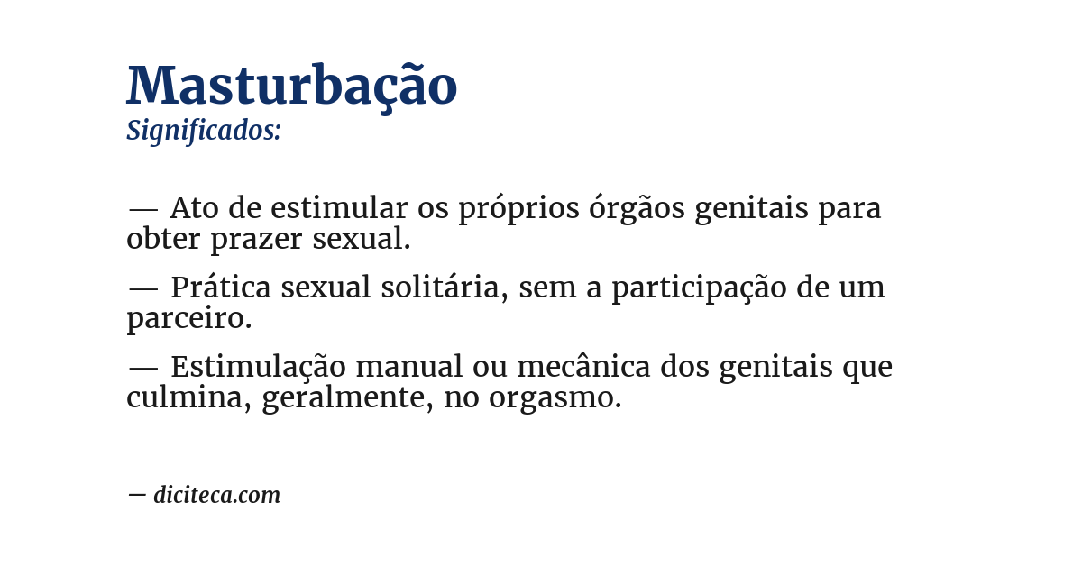 Significado de masturbação