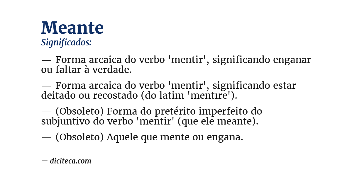 Significado de meante