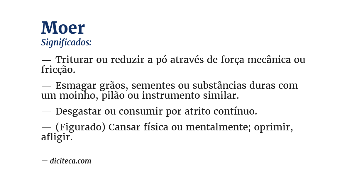 Significado de moer