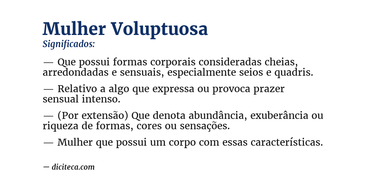 Significado de mulher voluptuosa