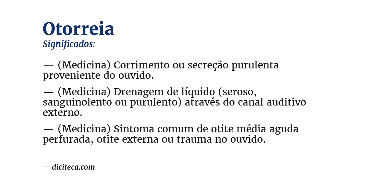 Significado de otorreia
