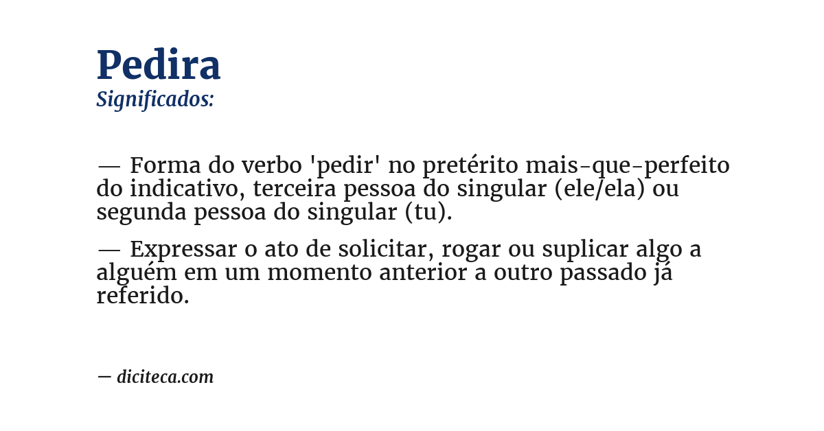 Significado de pedira