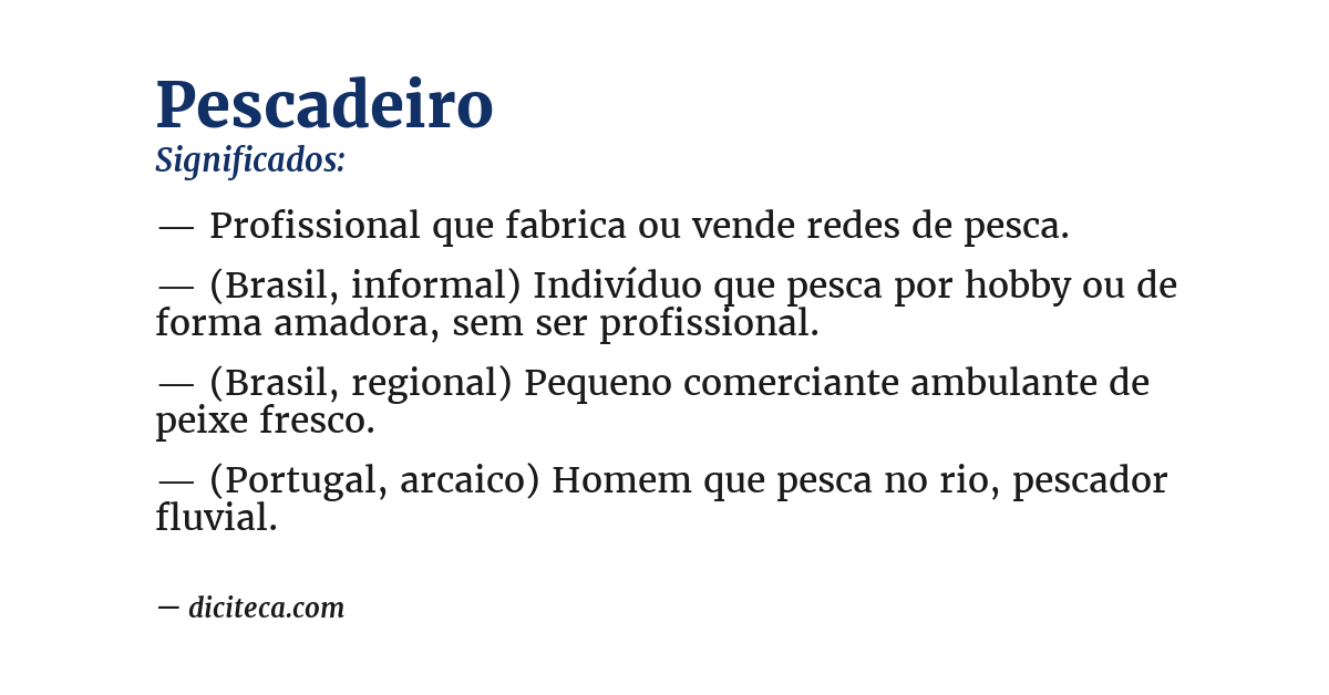 Significado de pescadeiro