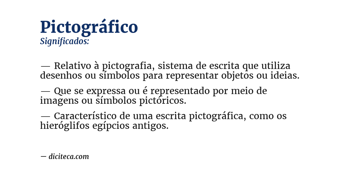 Significado de pictográfico