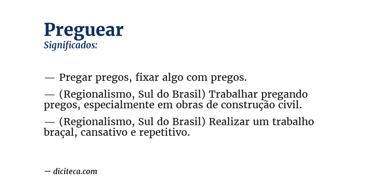 Significado de preguear