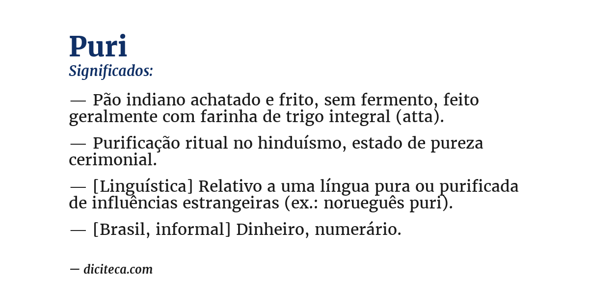Significado de puri