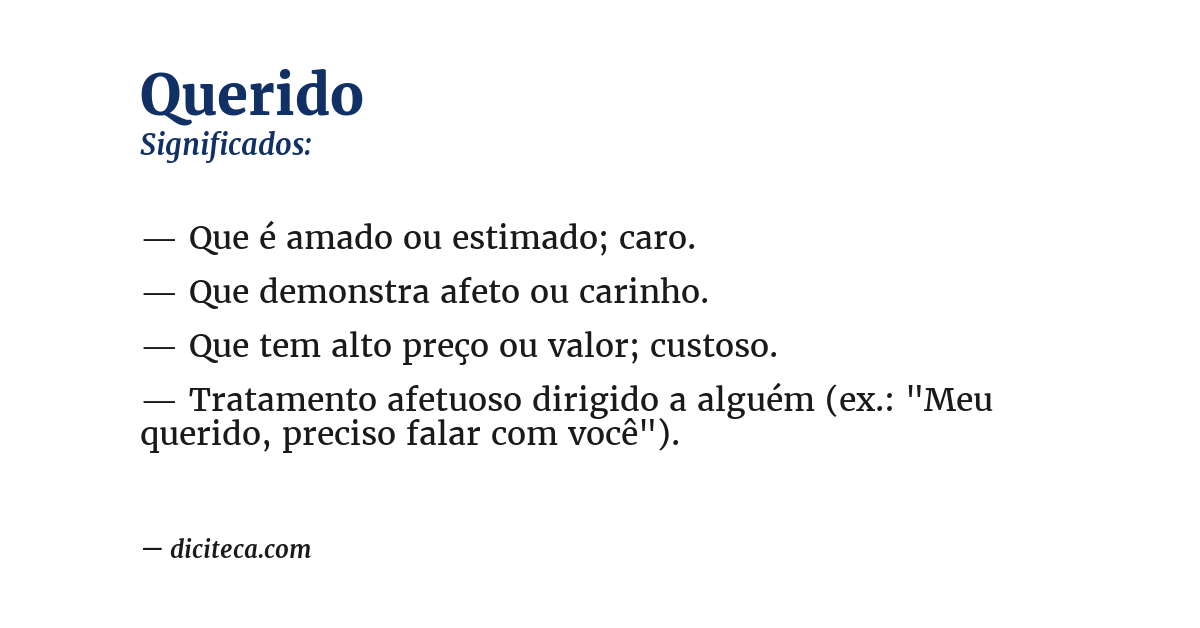 Significado de querido