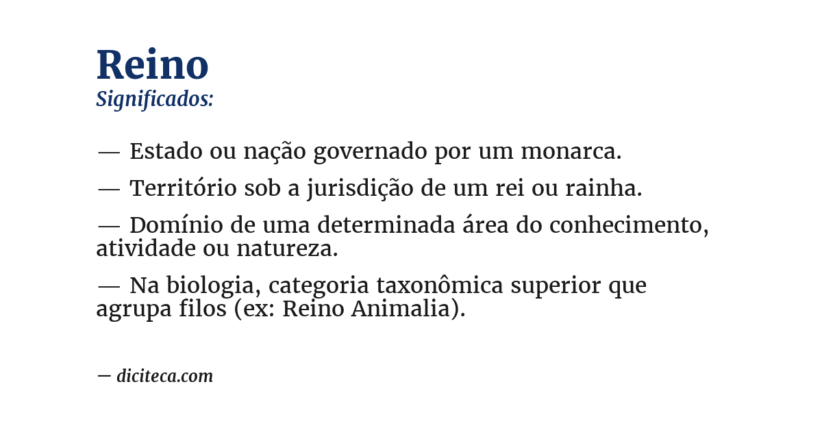 Significado de reino