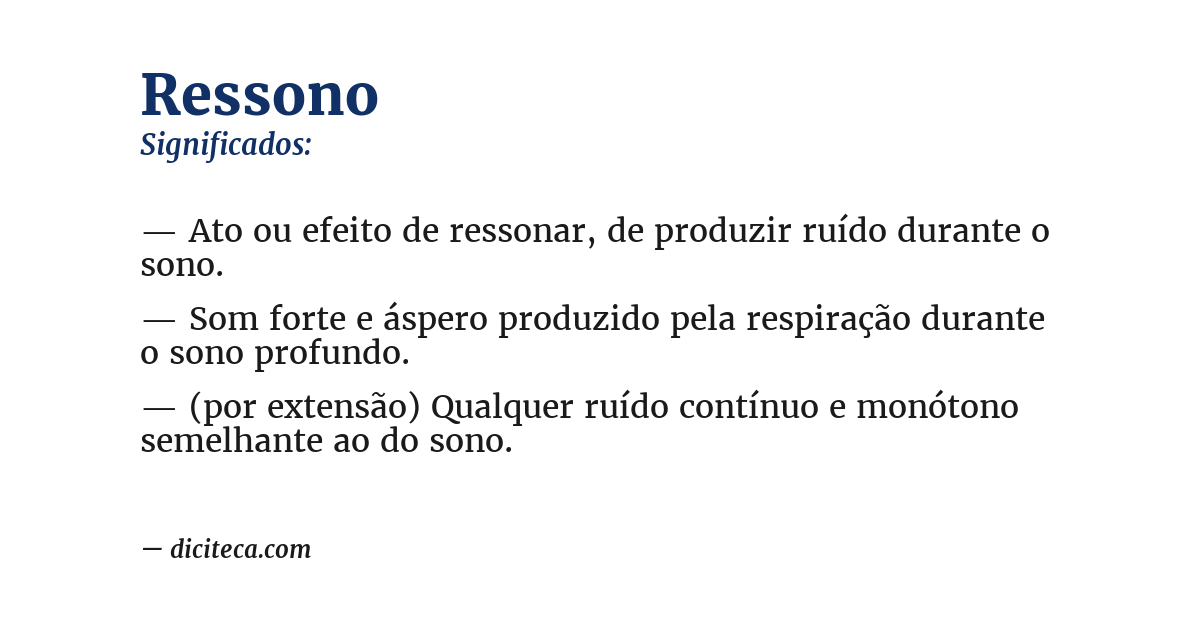 Significado de ressono