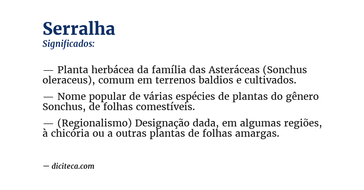 Significado de serralha