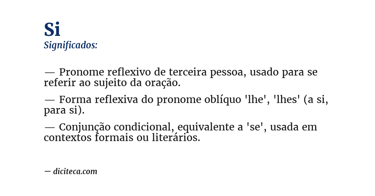 Significado de si