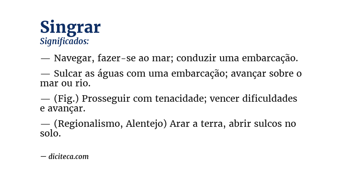 Significado de singrar