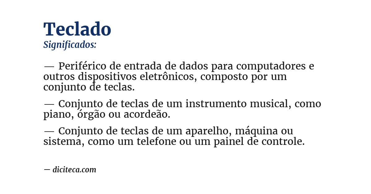 Significado de teclado