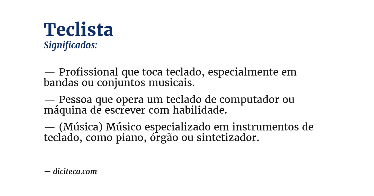 Significado de teclista